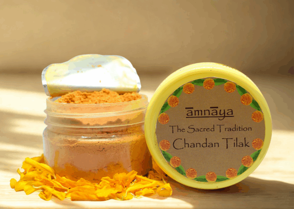 yellow tilak (pitambar tilak)